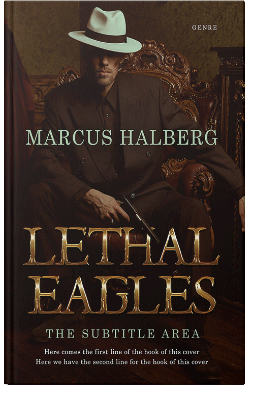 Front view of Premade Mystery & Thriller & Suspense Book Cover - Graphite