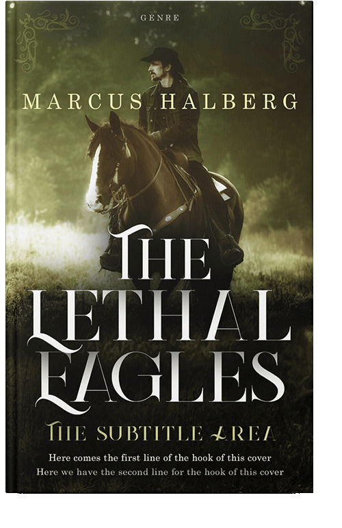 Front view of Mikado #27350 - Premade Action & Adventure Book Cover