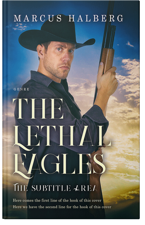 Front view of Akaroa #27352 - Premade Action & Adventure Book Cover