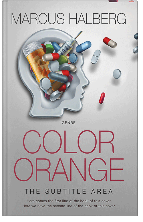 Front view of Premade Medical Book Cover - Silver Sand