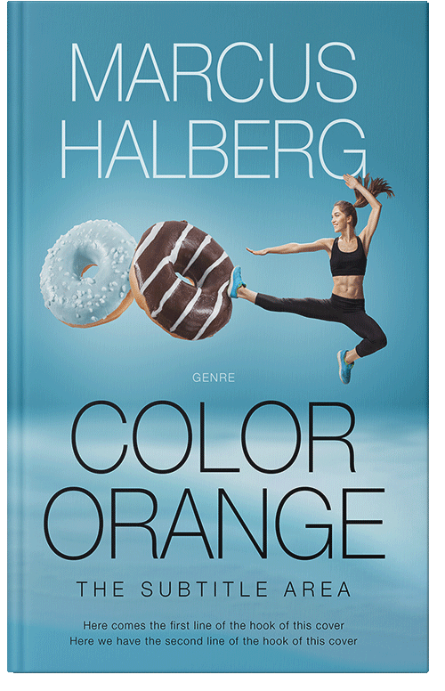 Front view of Premade Health & Dieting & Fitness Book Cover - Fountain Blue