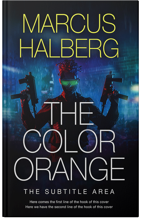 Front view of Ebony #27385 - Premade Science Fiction Book Cover