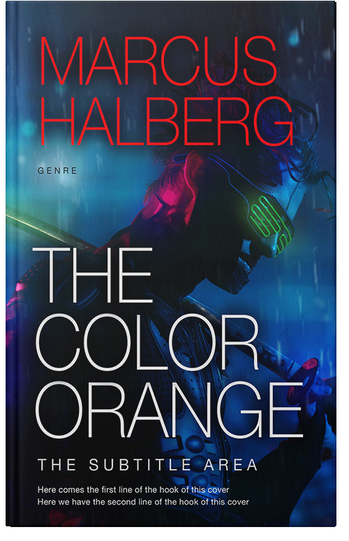 Front view of Ebony #27387 - Premade Science Fiction Book Cover