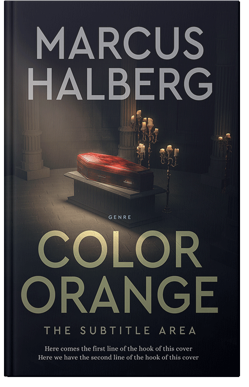 Front view of Premade Horror Book Cover - Vulcan