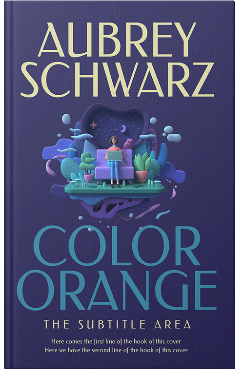 Front view of Premade Abstract Book Cover - Rhino