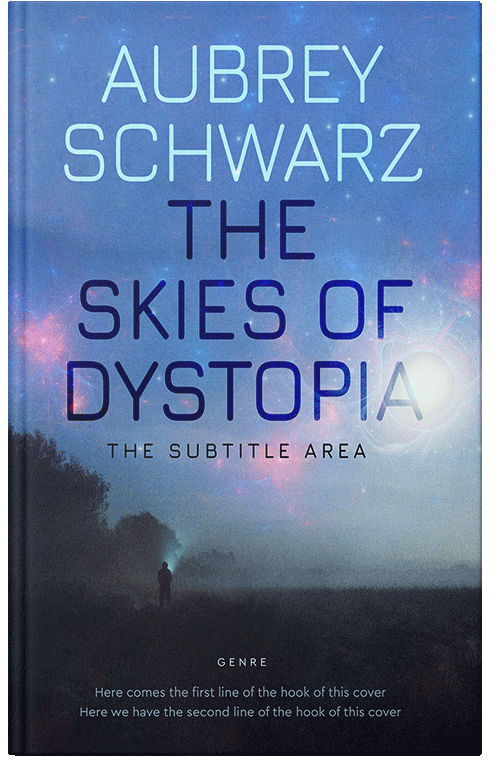 Front view of Premade Science Fiction Book Cover - Steel Blue