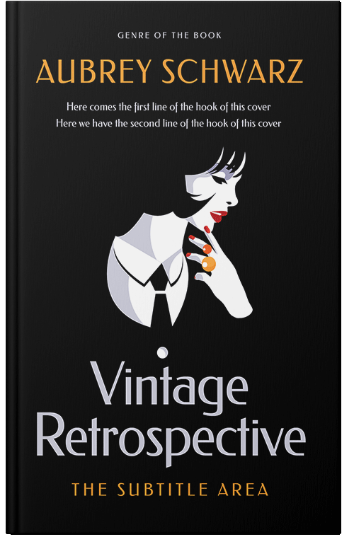 Front view of Black #27651 - Premade Chick Lit Book Cover