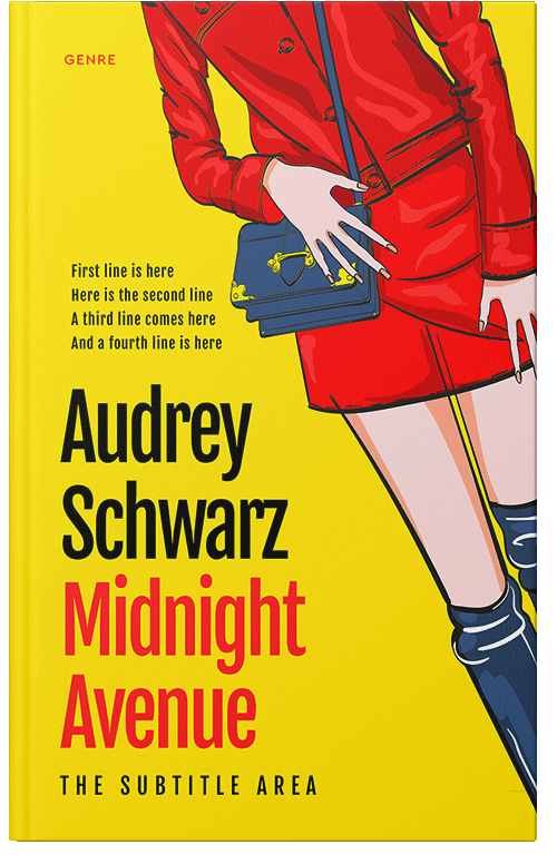 Front view of Red #27692 - Premade Abstract Book Cover