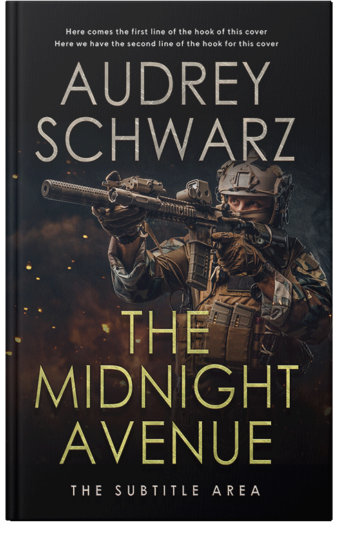 Front view of Premade Action & Adventure Book Cover - Cod Gray