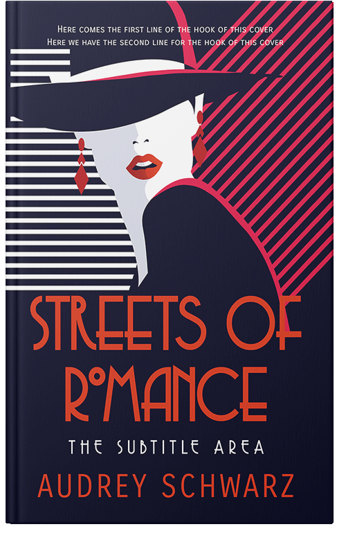 Front view of Premade Abstract Book Cover - Roman