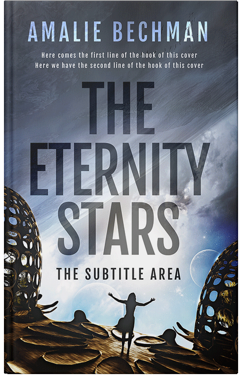 Front view of Bright Gray #27910 - Premade Science Fiction Book Cover