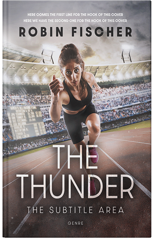 Front view of Premade Sports & Fitness Book Cover - Tide