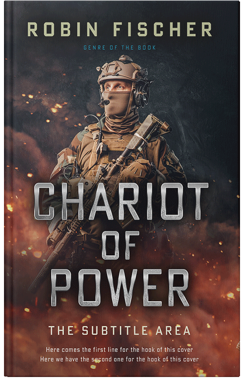 Front view of Premade Action & Adventure Book Cover - Thunder