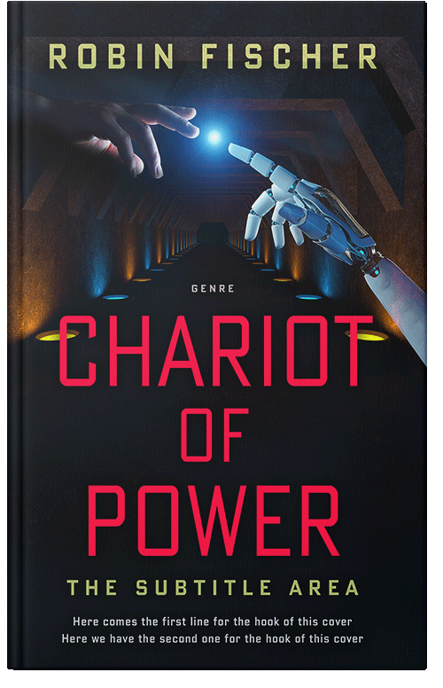 Front view of Black #28000 - Premade Science Fiction Book Cover