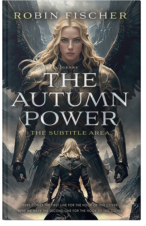 Front view of Premade Fantasy Book Cover - Shark