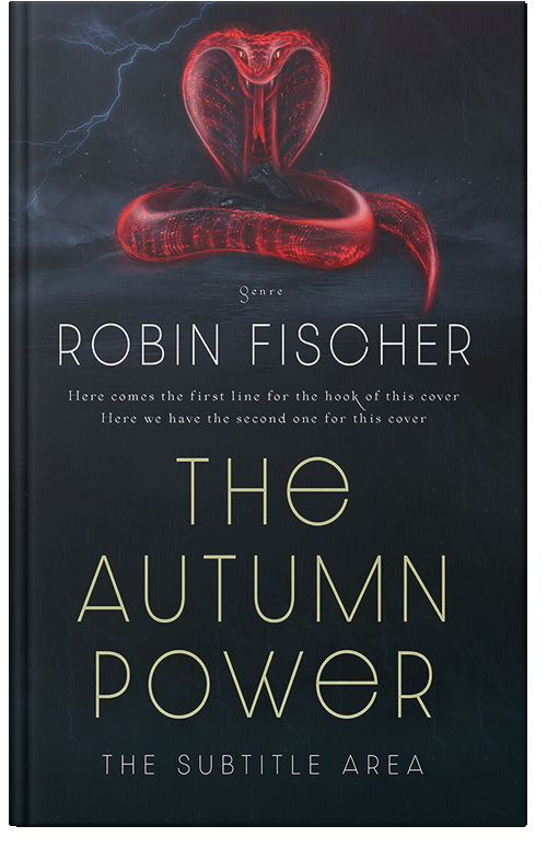 Front view of Premade Fantasy Book Cover - Shark