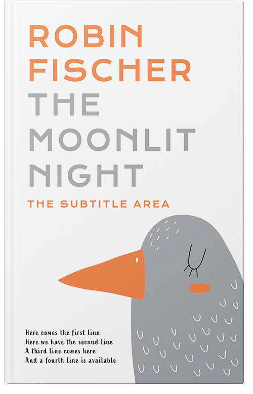 Front view of Premade Children's Book Cover - Silver