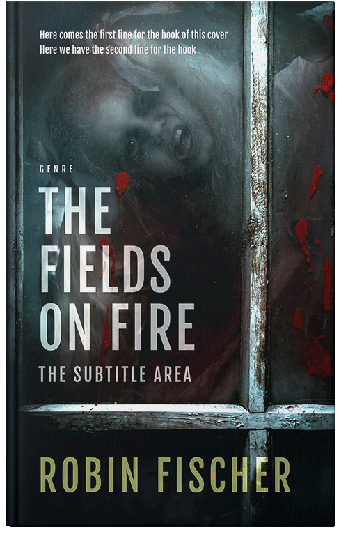 Front view of Premade Apocalyptica Book Cover - Shark