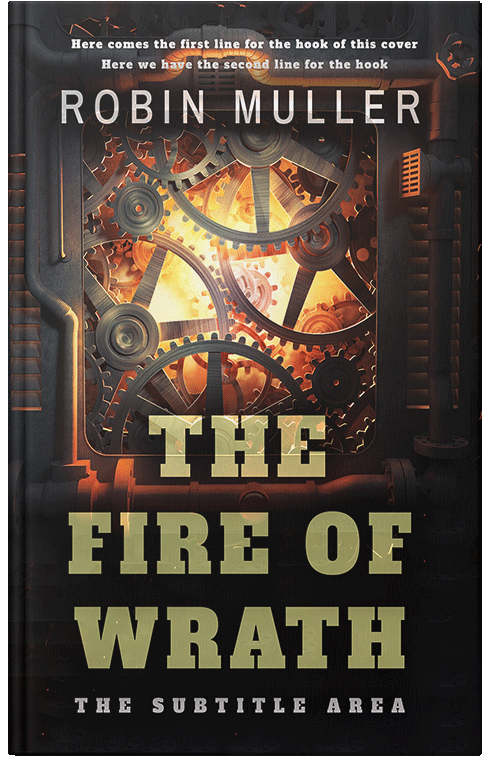 Front view of Premade Abstract Book Cover - Laser