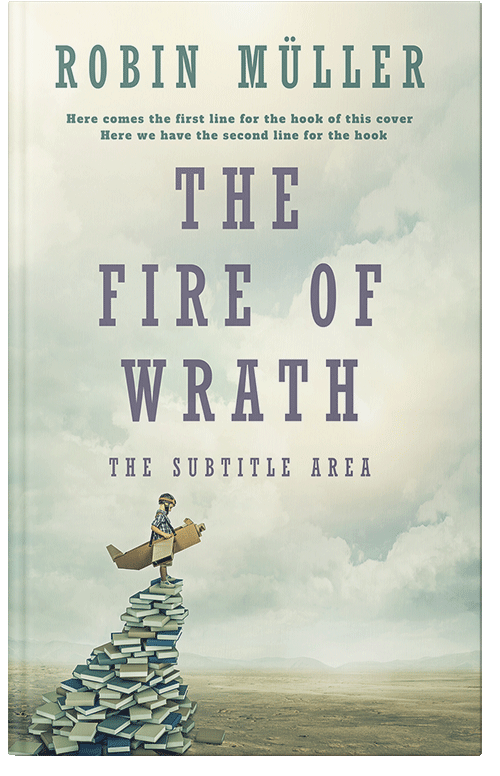 Front view of Premade Children's Book Cover - Periglacial Blue