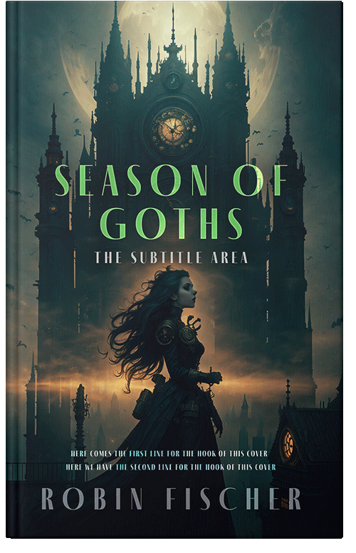 Front view of Timber Green #28317 - Premade Fantasy Book Cover