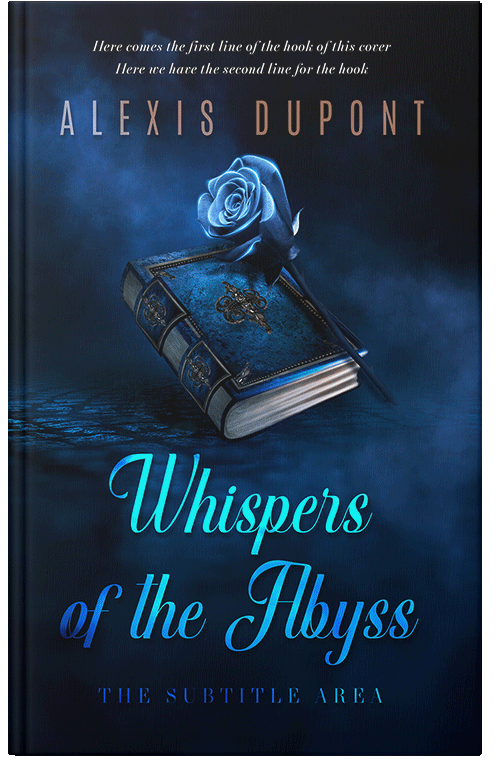 Front view of Black Pearl #28512 - Premade Poetry Book Cover