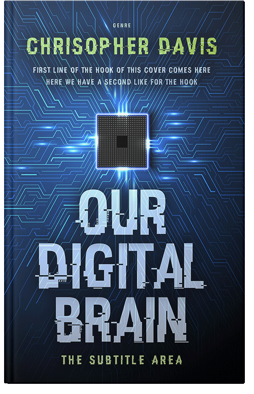 Front view of Premade Business Book Cover - Blue Zodiac