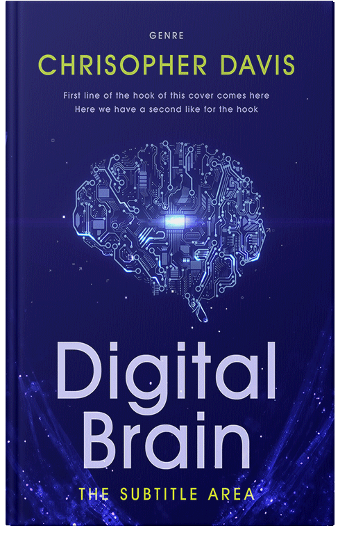 Front view of Gulf Blue #28522 - Premade Business Book Cover