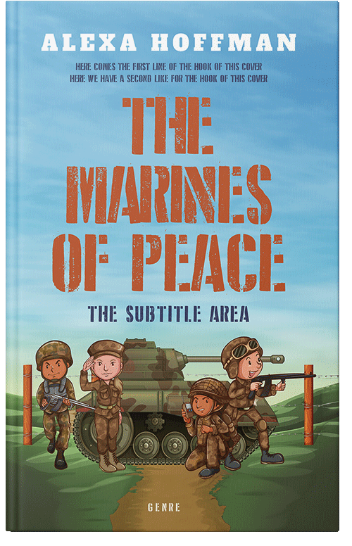 Front view of Morning Glory #28548 - Premade Action & Adventure Book Cover