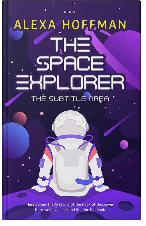 Front view of Violet #28553 - Premade Science Fiction Book Cover