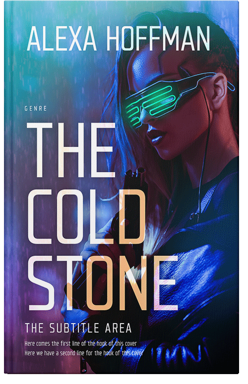 Front view of Steel Gray #28667 - Premade Science Fiction Book Cover