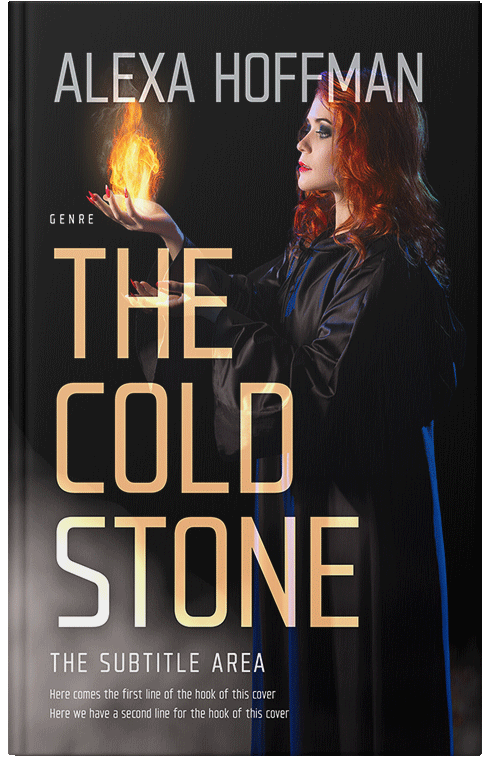 Front view of Tan #28668 - Premade Fantasy Book Cover