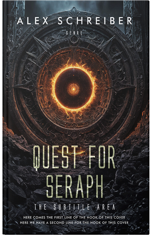 Front view of Thunder #28710 - Premade Fantasy Book Cover