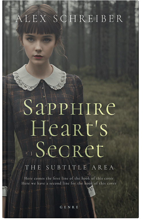 Front view of Tuatara #28723 - Premade Romance Book Cover