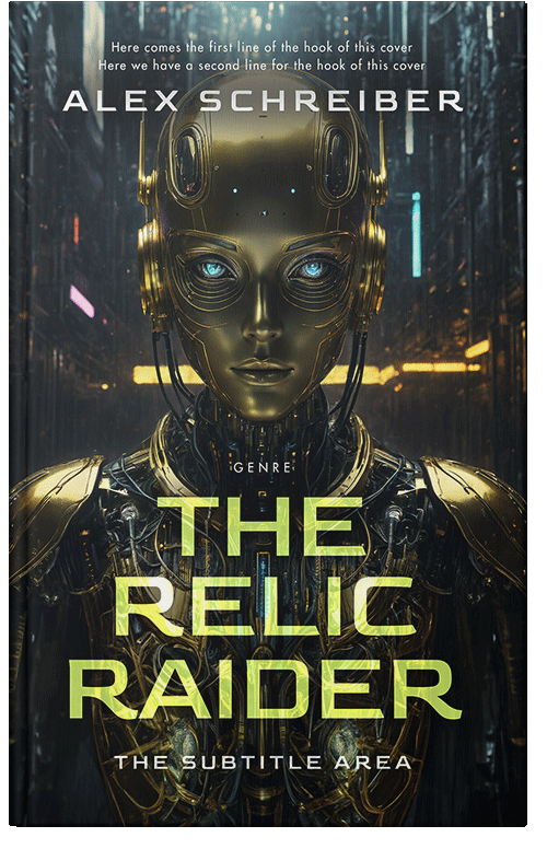 Front view of Heavy Metal #28783 - Premade Science Fiction Book Cover