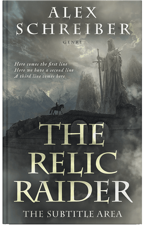 Front view of Gray Asparagus #28808 - Premade Fantasy Book Cover