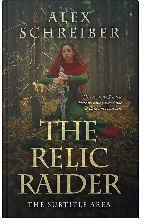 Front view of Zeus #28809 - Premade Fantasy Book Cover