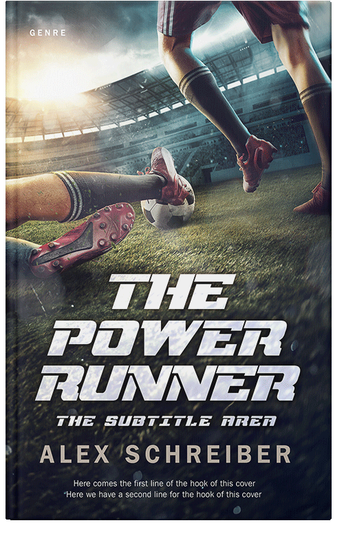 Front view of Swirl #28840 - Premade Action & Adventure Book Cover