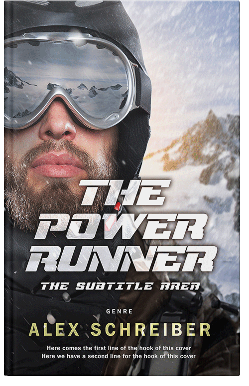 Front view of Premade Action & Adventure Book Cover - Swiss Coffee