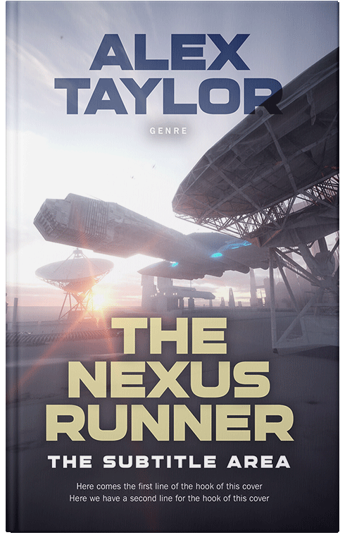 Front view of Premade Science Fiction Book Cover - Pink Swan