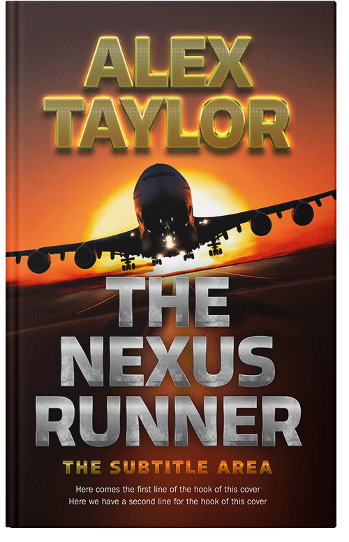 Front view of Premade Action & Adventure Book Cover - Porsche