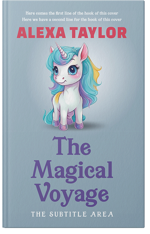 Front view of Premade Fantasy Book Cover - Cadet Blue