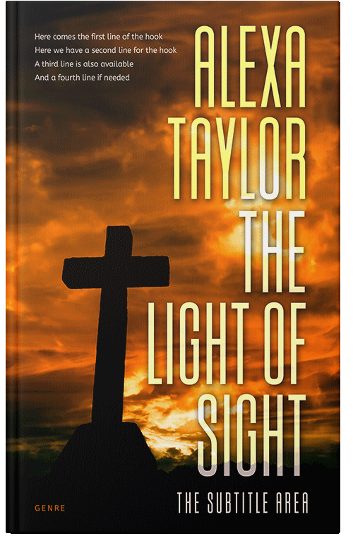 Front view of Premade Religion & Spirituality Book Cover - Rich Gold