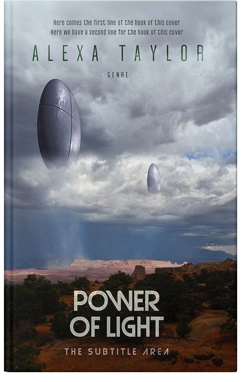 Front view of Premade Science Fiction Book Cover - Aluminium