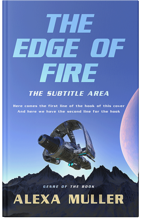 Front view of Premade Science Fiction Book Cover - Indigo