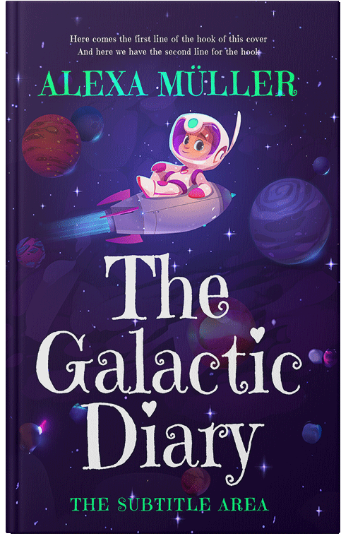 Front view of Violet #29240 - Premade Science Fiction Book Cover