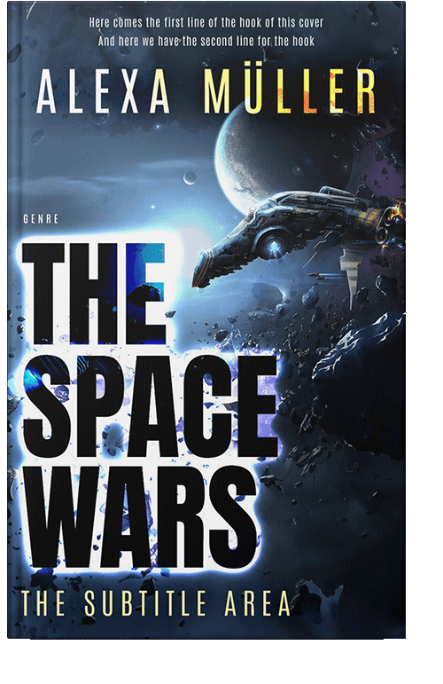 Front view of Ebony #29258 - Premade Science Fiction Book Cover