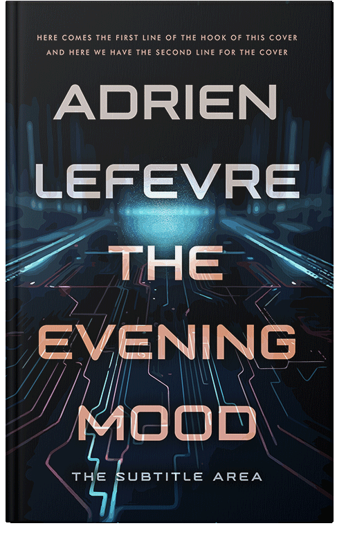 Front view of Clam Shell #29338 - Premade Science Fiction Book Cover