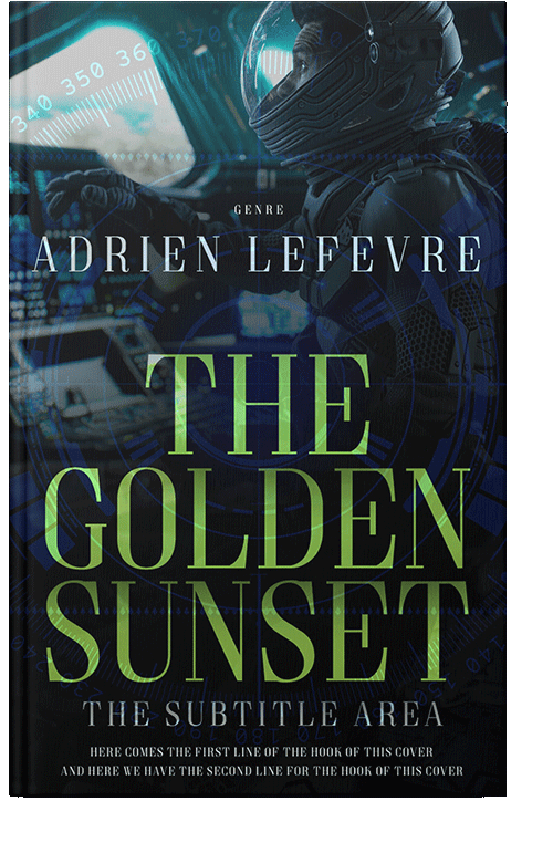 Front view of Swamp Green #29394 - Premade Science Fiction Book Cover