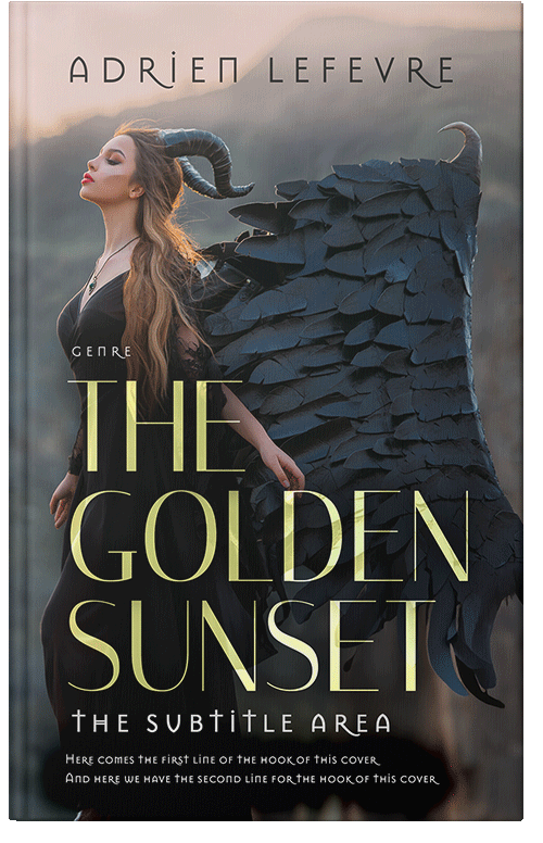 Front view of Premade Fantasy Book Cover - Shark